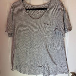 Black and White Thin Striped Shirt